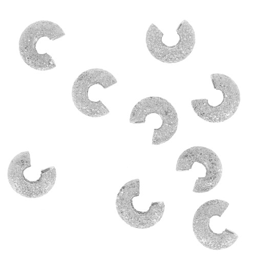 Coprischiaccini diamantati 4 mm Argentato x50