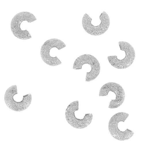 Coprischiaccini diamantati 4 mm Argentato x50
