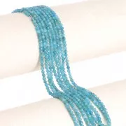 Perline sfaccettate rotonde 3 mm - Apatite x39cm