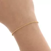 Catena maglia jaseron mm. 1.9 Dorato con oro fino satinato x m. 1