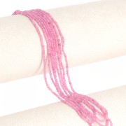 Perline sfaccettate rotonde 2 mm - Tormalina rosa x39cm