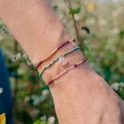 Perline sfaccettate rotonde 2 mm - Tormalina rosa x39cm