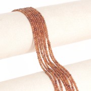 Perline sfaccettate rotonde 2 mm - Granato arancione x39cm