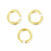 Anellini aperti mm. 3.3x0.6 dorato con oro satinato x10