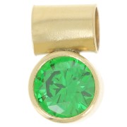 Ciondolo in ossido di zirconi Emerald 4 mm con gancio - gold filled