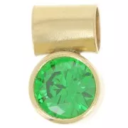 Ciondolo in ossido di zirconi Emerald 4 mm con gancio - gold filled