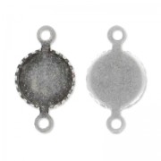 Castone separatore per cab retro piatto mm. 6 argentato antico x10