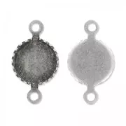 Castone separatore per cab retro piatto mm. 6 argentato antico x10