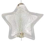 Perla Stella di Murano 16 mm - Cristallo e foglia d'argento x1|raw }}