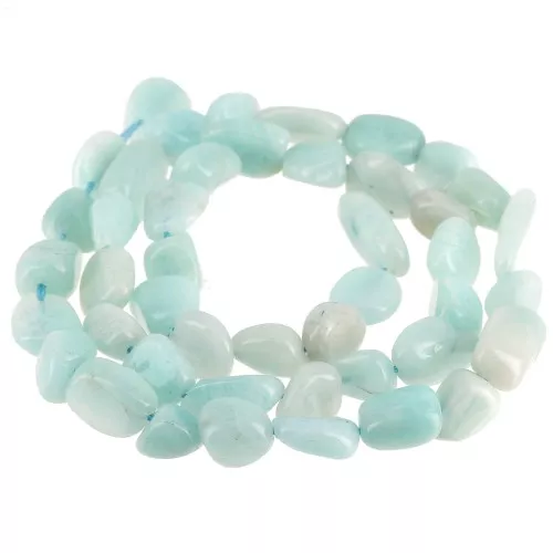 Perline irregolari 7 - 8 mm pietre- Amazzonite x38cm