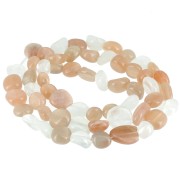 Perline irregolari da 4 - 6 mm - Mix Peach Moonstone x39cm
