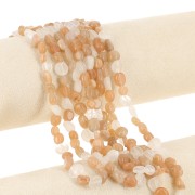 Perline irregolari da 4 - 6 mm - Mix Peach Moonstone x39cm