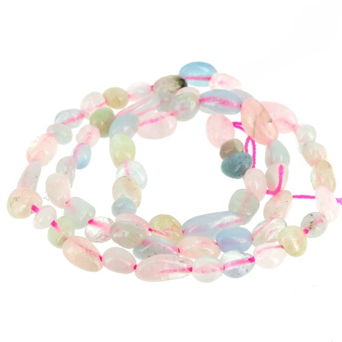 Perline irregolari 4 - 6 mm pietre - Morganite x40cm