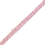 Laccetto imitazione pelle scamosciata mm. 3x1.5 mm Light Rose con paillettes x 2.8 m