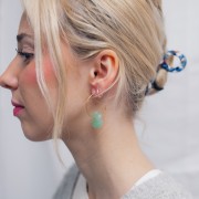 Pendente fiore di pietra da 20 mm - Avventurina x1