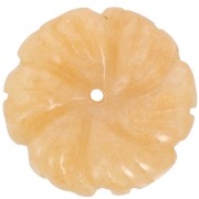 Pendente fiore di pietra da 20 mm - Giada colorata - Giallo x1|raw }}