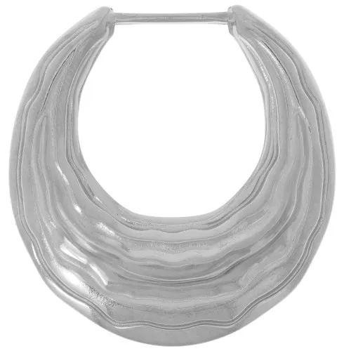 Pendenti goccia vuota effetto plissettato 39x36 mm - Acciaio inox 304L x2