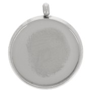Pendente castone per cabochon piatto da 12 mm - Acciaio inossidabile 303L x1|raw }}