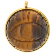 Pendente castone per cabochon piatto da 16 mm -Acciaio inossidabile 303L dorato x1