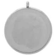 Pendente castone per cabochon piatto da 18 mm - acciaio inossidabile 303L x1