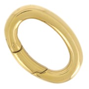 Chiusura a moschettone ovale da 18 mm - Acciaio inossidabile 316L Dorato x1