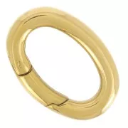 Chiusura a moschettone ovale da 18 mm - Acciaio inossidabile 316L Dorato x1