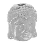 Perla a forma di testa di Buddha 9x11 mm - Acciaio inossidabile 304 x1