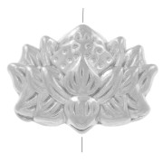 Perla a forma di fiore di loto 8x12 mm - Acciaio inossidabile 304  x1