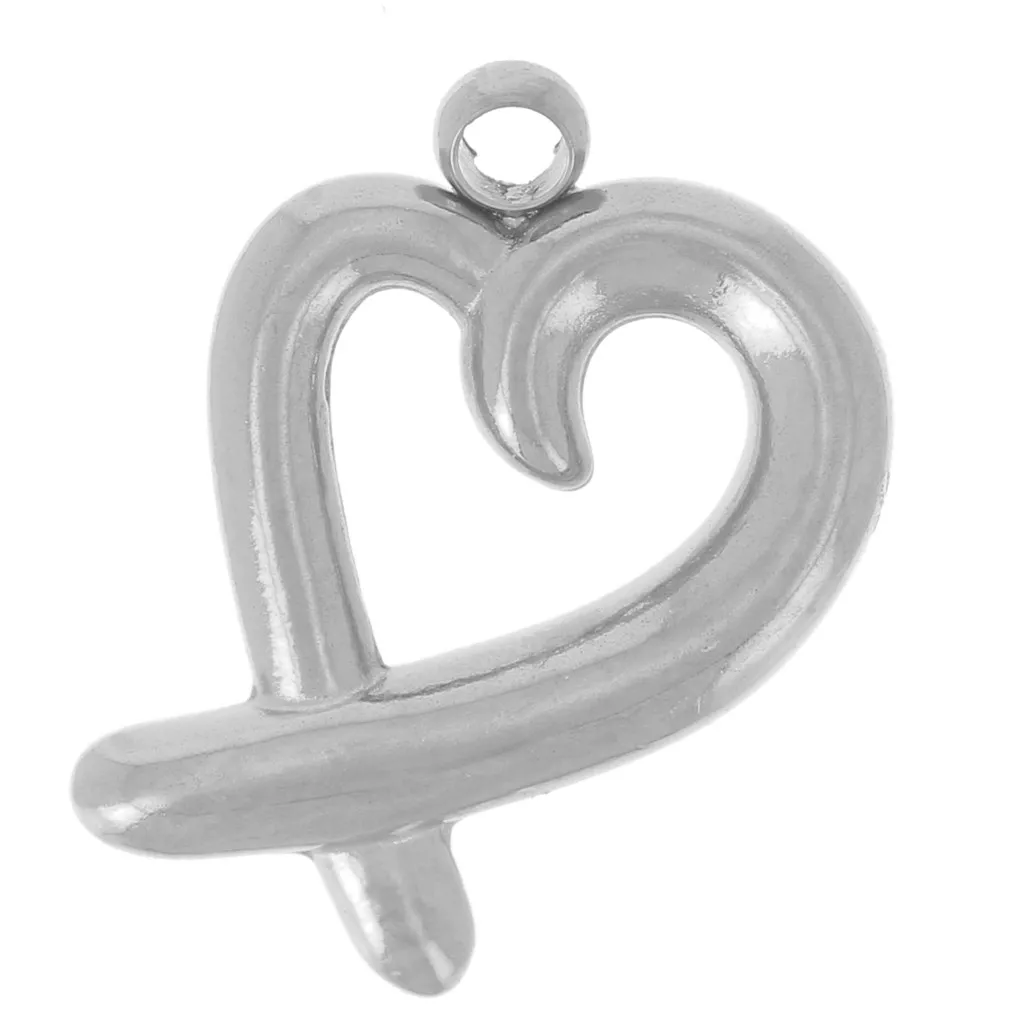 PATIKIL 6pz Ciondolo a Cuore, 35mm Etichette Stampaggio Metallo