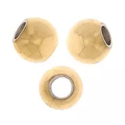 Perline rotonde da 2,5 mm - Acciaio inossidabile 304L dorato x10