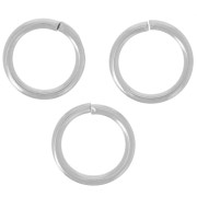 Anelli aperti 8x1 mm - Argentato x50