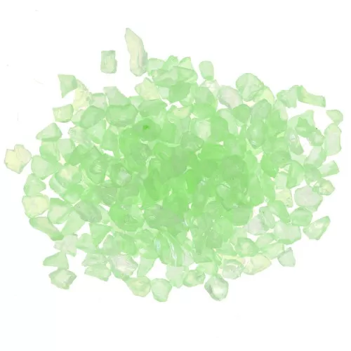Trucioli di vetro - Lustro irregolare legato alla resina - Verde chiaro AB x7g