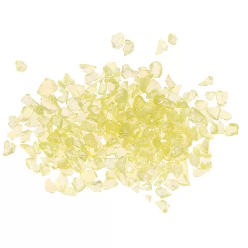 Trucioli di vetro - Lustro irregolare legato alla resina - Giallo AB x7g