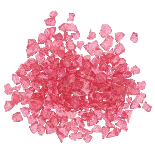 Trucioli di vetro - Lustro irregolare legato alla resina - Rosso AB x7g