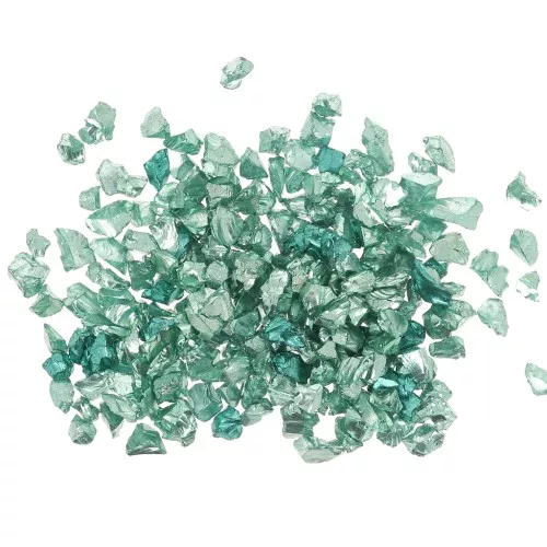 Trucioli di vetro - Lucentezza irregolare della resina - Turchese metallizzato x10g