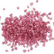 Trucioli di vetro - Lustro irregolare legato alla resina - Rosso metallizzato x10g