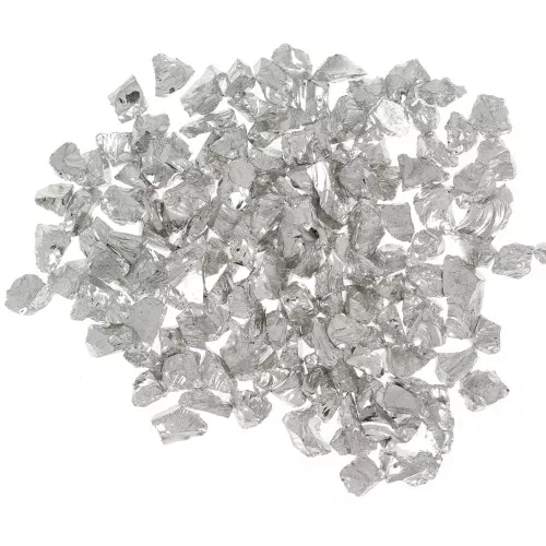 Trucioli di vetro - Lucentezza irregolare della resina - Argento x10g