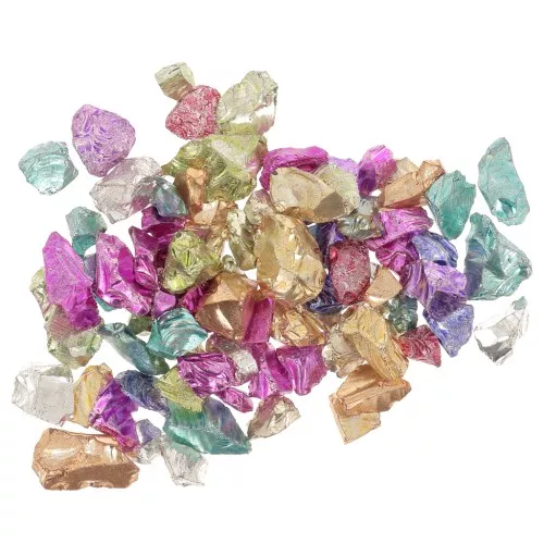 Trucioli di vetro frantumati - Lucentezza irregolare della resina - Metallizzato multicolore x10g