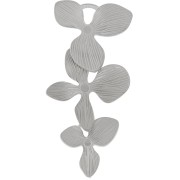 Pendenti intercalari 3 fiori di orchidea 45x22 mm Acciaio inossidabile 316L x2|raw }}