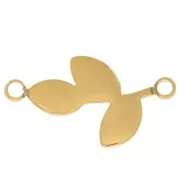 Distanziatori per fogli 2 anelli - 22x12 mm - acciaio inox 316L dorato x4