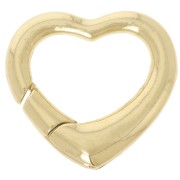 Chiusura a moschettone a forma di cuore 20x22 mm Oro x1