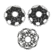 Coppette filigranate mm. 4 argentate brunite x20