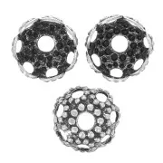 Coppette filigranate mm. 4 argentate brunite x20