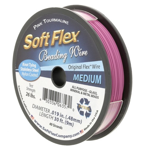 Filo 49 fili 0,48 mm - Soft Flex Medium - Tormalina rosa x9m