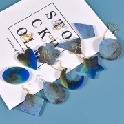 Stampo in silicone per pendenti a stella e luna in resina - Trasparente x1