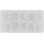 Stampo in silicone per pendenti a stella e luna in resina - Trasparente x1