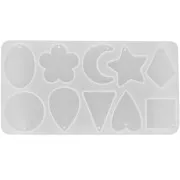 Stampo in silicone per pendenti a stella e luna in resina - Trasparente x1