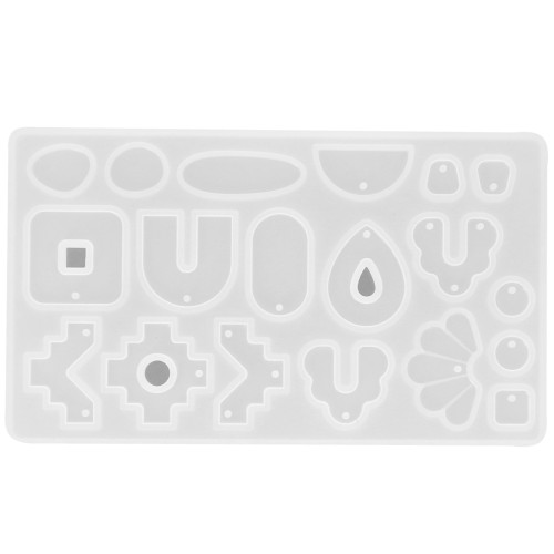 Stampo in silicone per pendenti geometrici in resina - Trasparente