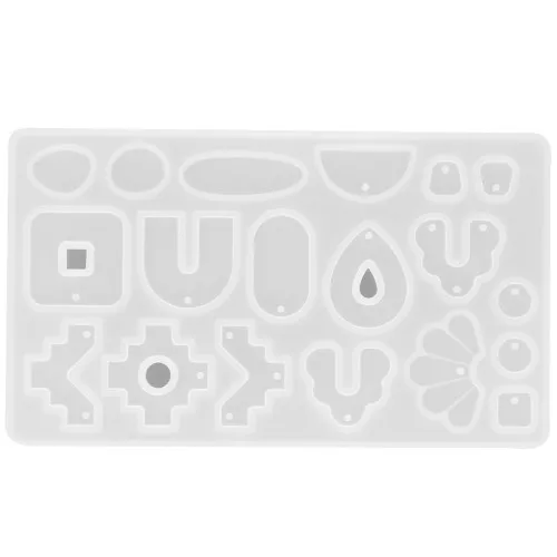 Stampo in silicone per pendenti geometrici in resina - Trasparente