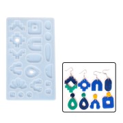 Stampo in silicone per pendenti geometrici in resina - Trasparente